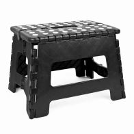 See more information about the Home Essentials Small Folding Stool - Black With White Spots