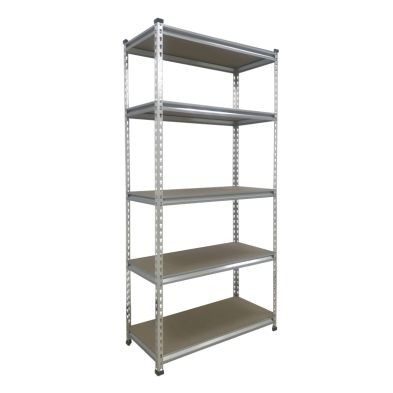 See more information about the Steel Shelving Unit 4 Tier 180cm - Silver Boltless by Task DIY