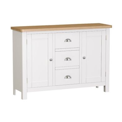 See more information about the Jasmine Large Sideboard Oak White 2 Doors 3 Drawers