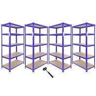 See more information about the Steel & MDF Shelving Units 180cm - Blue Set Of Five T-Rax 90cm Corner by Raven