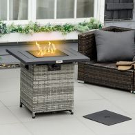 See more information about the Outsunny Outdoor PE Rattan Gas Fire Pit Table