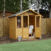 See more information about the Mercia Bournemouth 7' 4" x 5' 8" Apex Summerhouse - Premium Dip Treated Shiplap
