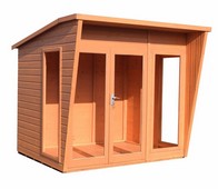 See more information about the Shire Highclere 8' 1" x 5' 10" Pent Summerhouse - Premium Dip Treated Shiplap
