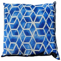 See more information about the Blue Geo 43X43 Leaf/geo Cushion