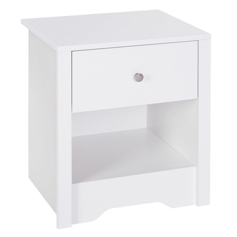 Homcom 53Wx42.5Dx59H cm Bedside Table-White