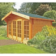See more information about the Shire Argyll 11' 9" x 15' 8" Apex Log Cabin - Premium 28mm Cladding Tongue & Groove with Assembly