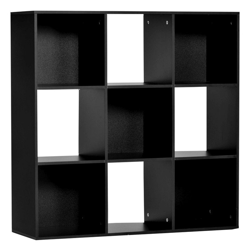 Homcom Nine-Cube Compact Shelving Unit - Black