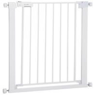 See more information about the Pawhut Adjustable Pet Safety Gate Dog Barrier Home Fence Room Divider Stair Guard Mounting White (76 H X 75-82W cm)