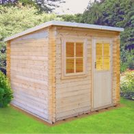 See more information about the Shire Dean 7' 10" x 7' 10" Pent Log Cabin - Premium 28mm Cladding Tongue & Groove