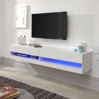 See more information about the Galicia TV Unit White 2 Shelves 2 Doors