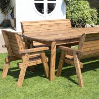 See more information about the Charles Taylor 8 Seat Rectangular Table Combi Scandinavian Redwood Garden Furniture