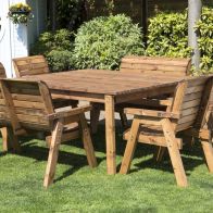 See more information about the Charles Taylor 8 Seat Square Table Deluxe Scandinavian Redwood Garden Furniture