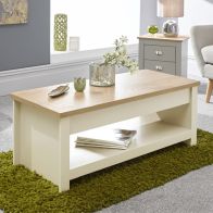 See more information about the Lancaster Extending Coffee Table Cream 1 Shelf 105cm
