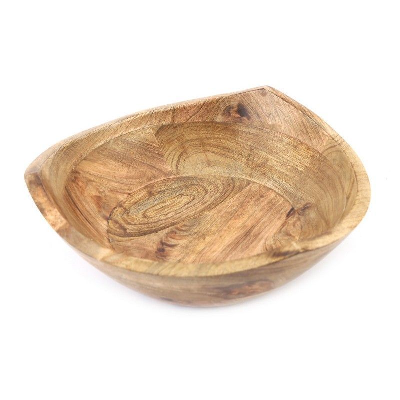 Triangular Bowl Wood - 28cm