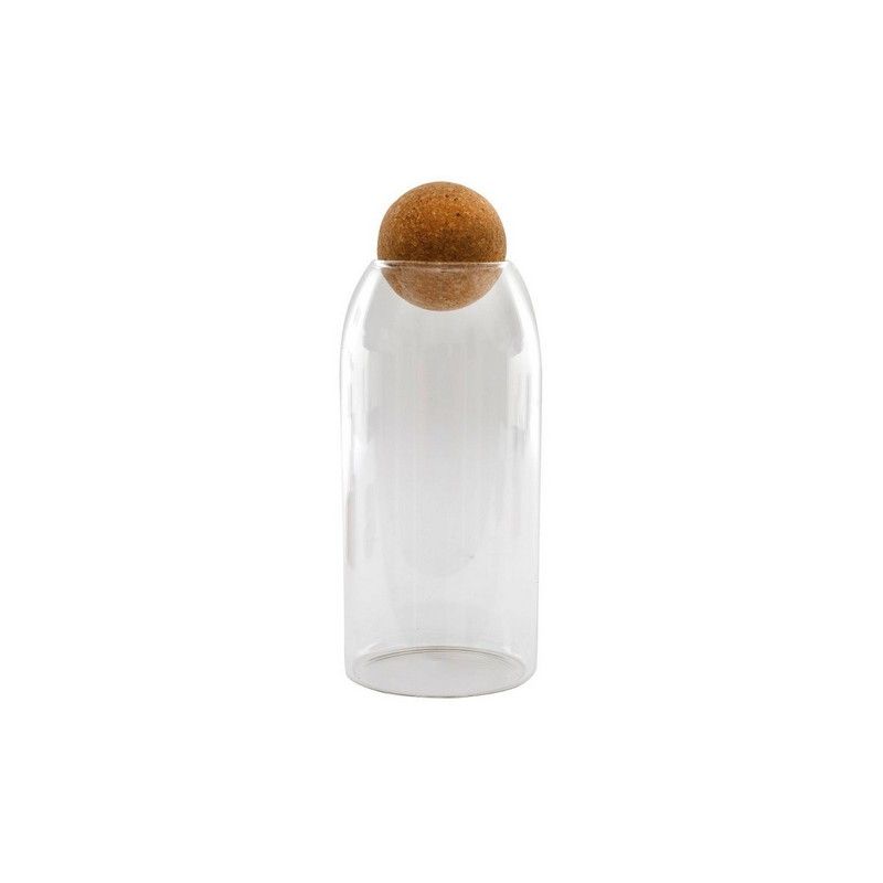 Glass Bottle Cork Lid 2.47 Litres - Clear