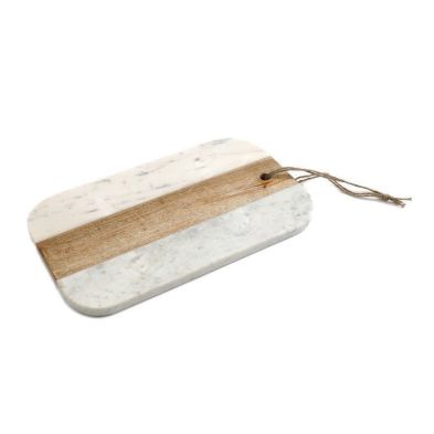 See more information about the Chopping Board Marble & Wood White - 38cm