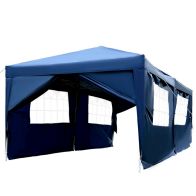 See more information about the Outsunny 3 X 6M Garden Pop Up Gazebo Height Adjustable Marquee Party Tent Wedding Water Resistant Awning Canopy With Free Storage Bag Blue