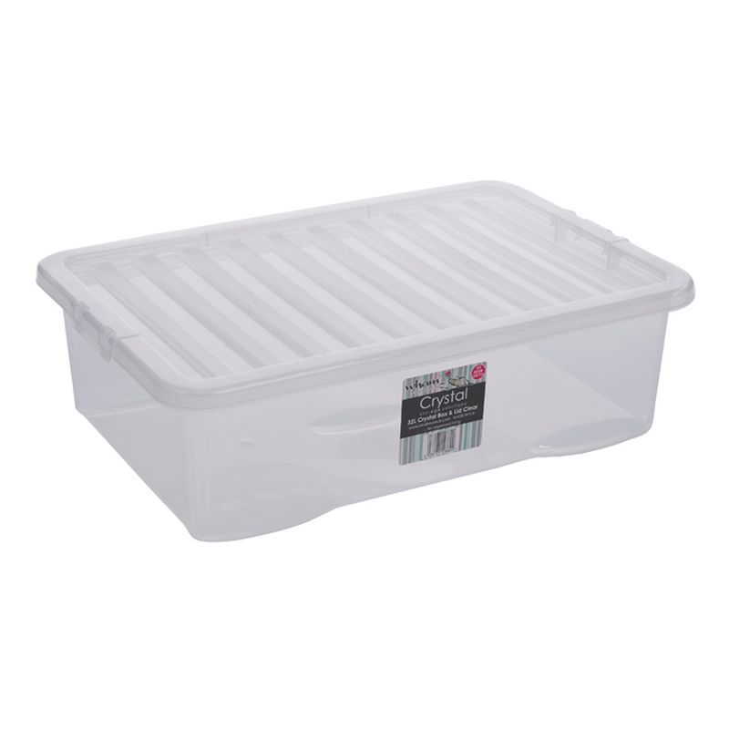 Plastic Storage Box 32 Litres - Clear Crystal by Wham