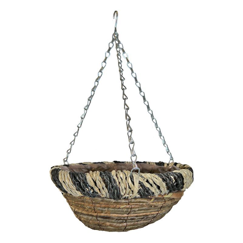 12Inch African Hanging Basket  - Two Tone Design