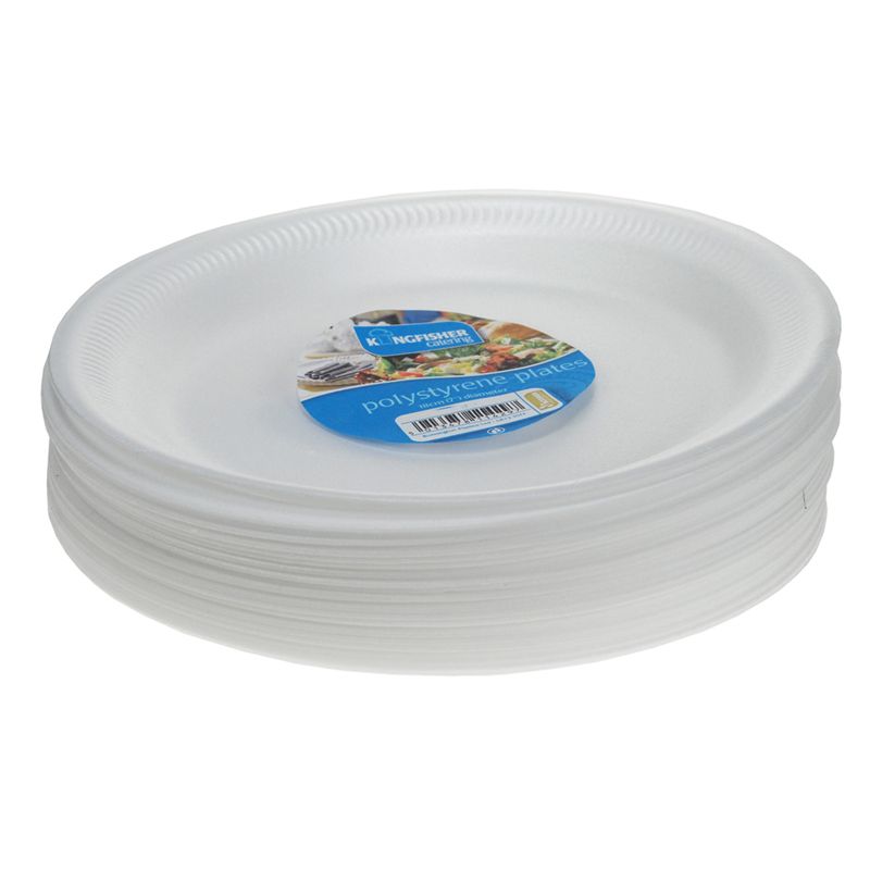 Kingfisher Polystyrene Plates 10in (Pack 8)