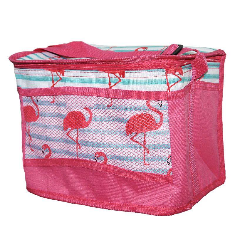 Tropical Fresh Beach Picnic Cooler Bag 10 Litre - Flamingo Design