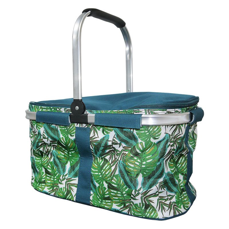 Tropical Fresh Trug Cooler - Leaf Design Trug Beach Picnic Cooler