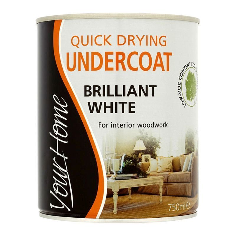 Your Home Quick Dry Undercoat Paint 750ml - Brilliant White