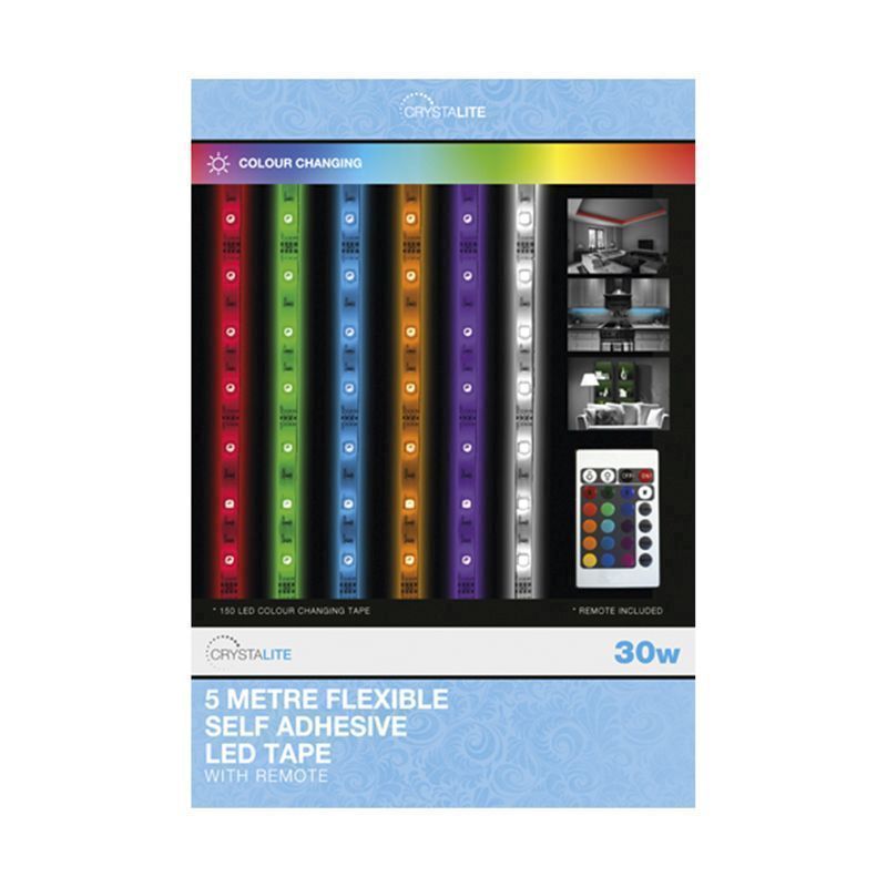 150 LED Multicoloured Indoor Animated Tape Light Remote Contol 5m