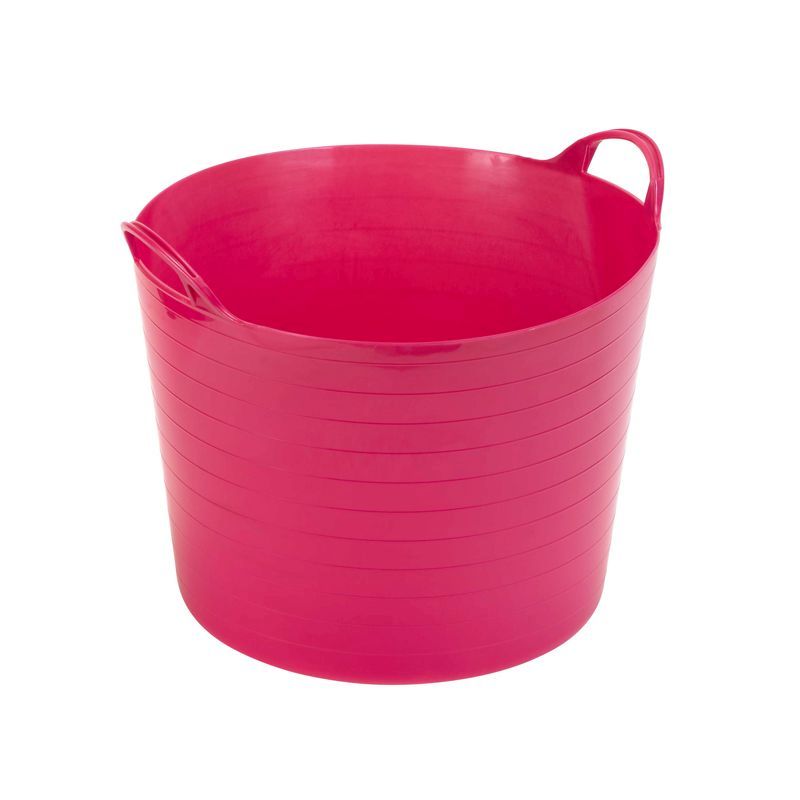 Plastic Bucket 40 Litres - Pink Flexi Tub by Strata