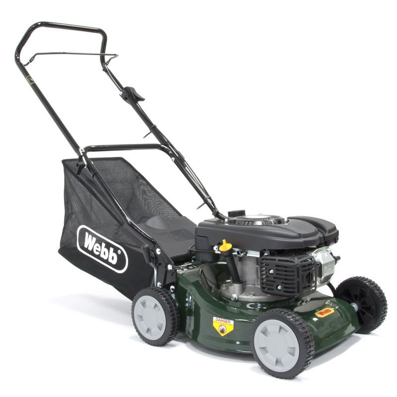 Webb Classic 118cc Push Petrol Lawn Mower 41cm With 50 Litre Collector