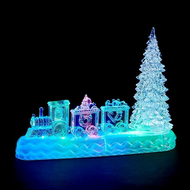 LED Indoor Animated Train & Tree Christmas Decoration Battery