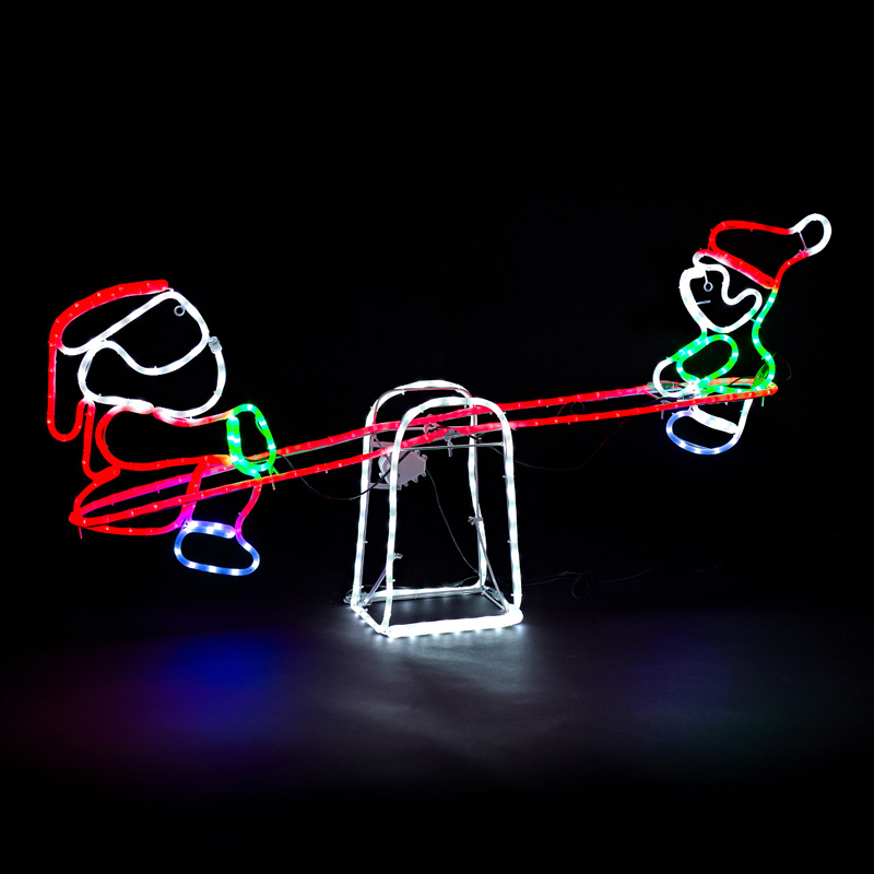 Santa Seesaw Outdoor Christmas Light Feature - 138cm by Astralis