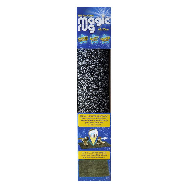 45x70cm The Amazing Magic Rug Poly - Black & White