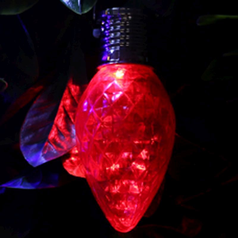 Bright Garden Solar Pinecone Bulb Light - Red