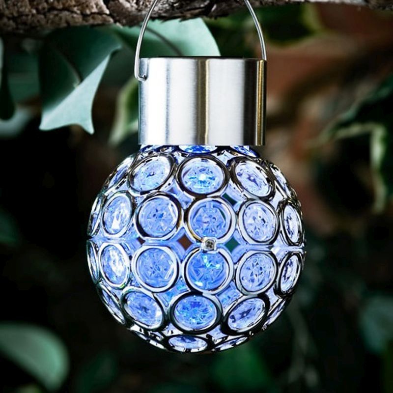 Gem Solar Garden Lantern Decoration Multicolour LED - 14.5cm by Bright Garden
