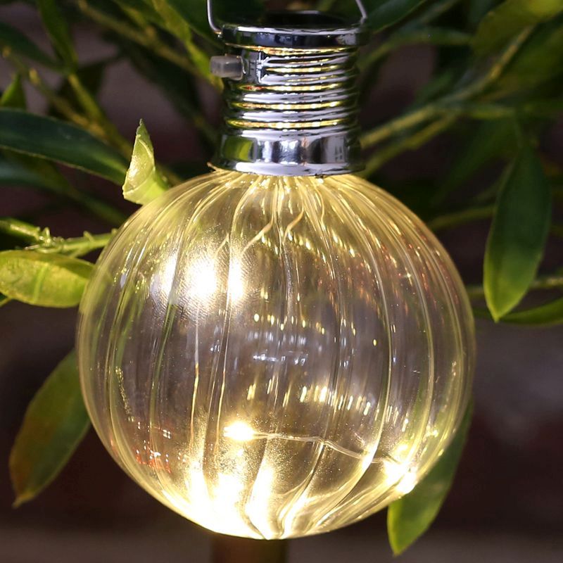 Bright Garden Solar Glass Bulb Light - Clear
