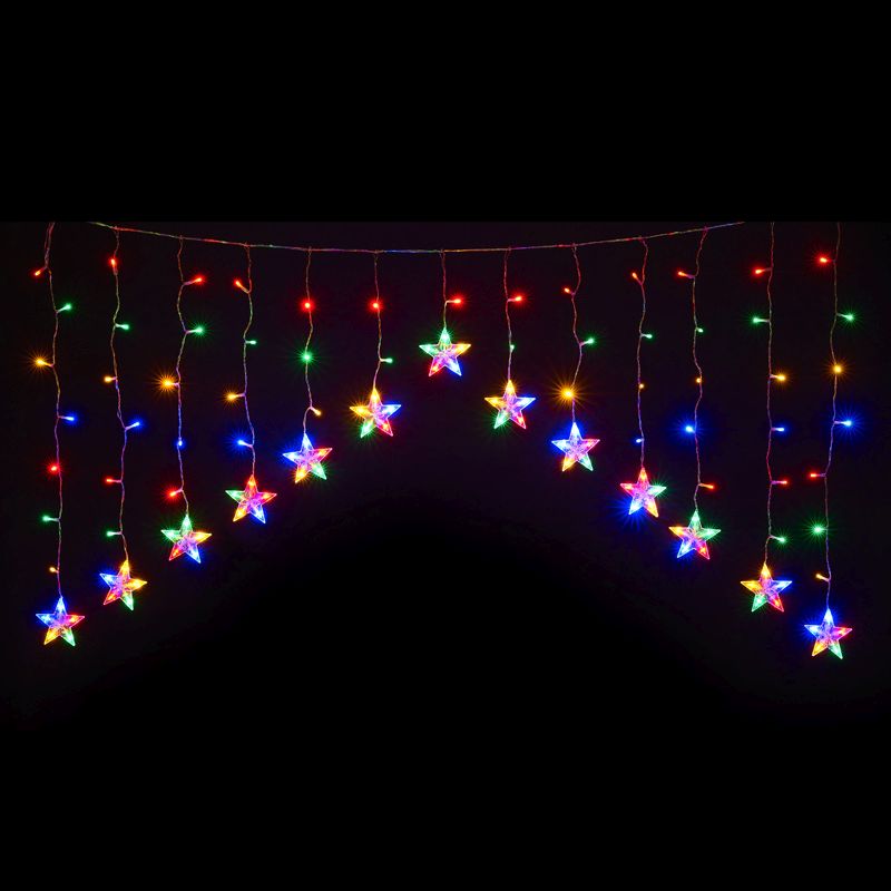 120 LED Multicolour Indoor Animated Curtain Light Mains 80 x 144cm