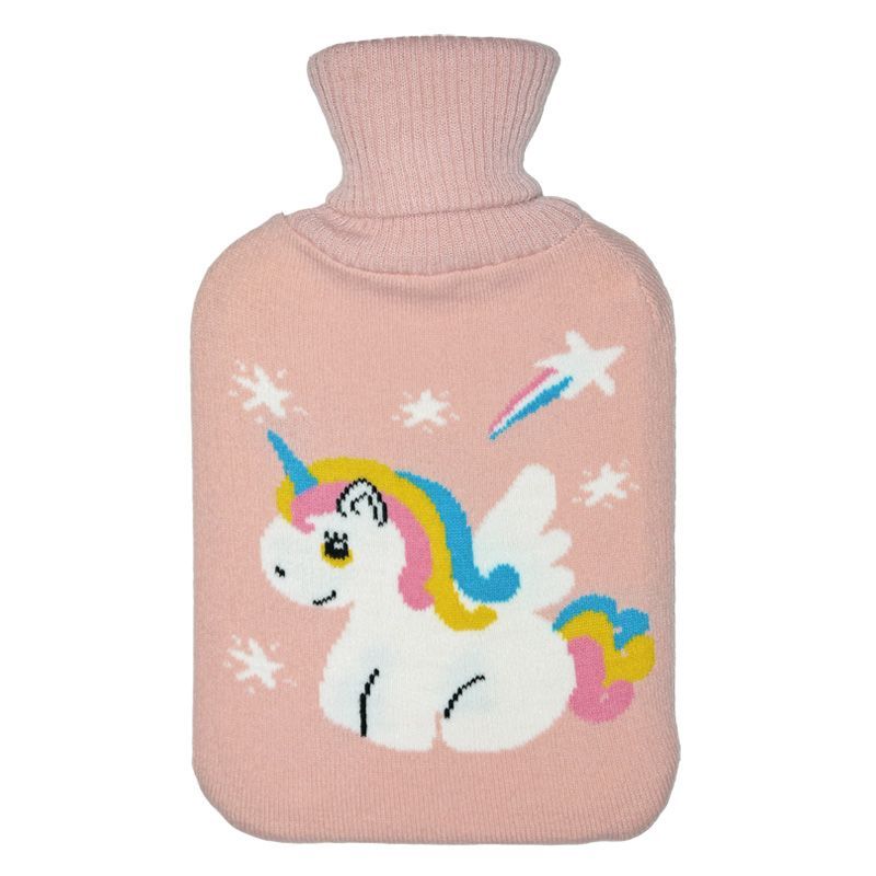 2 Litre White Unicorn Stars Pink Hot Water Bottle