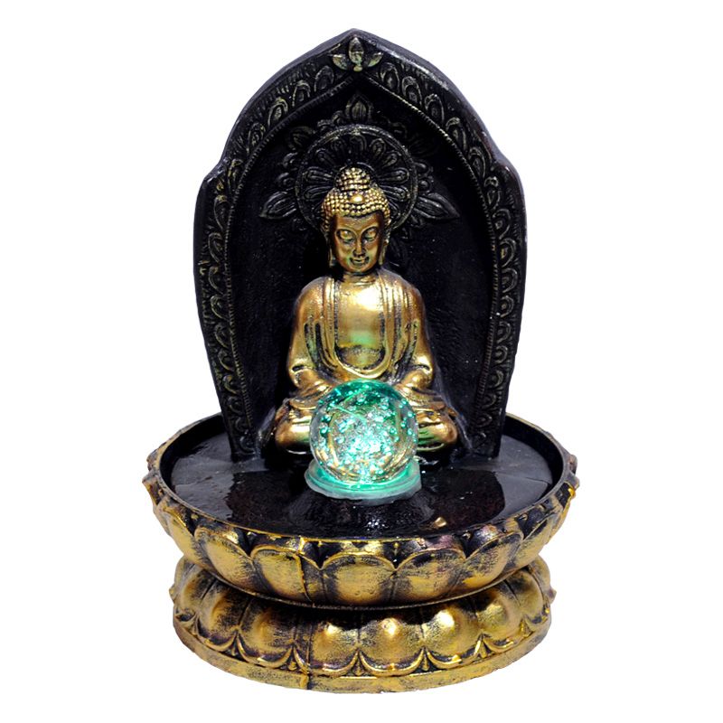 Buddha & Ball Table Top Water Fountain With LED