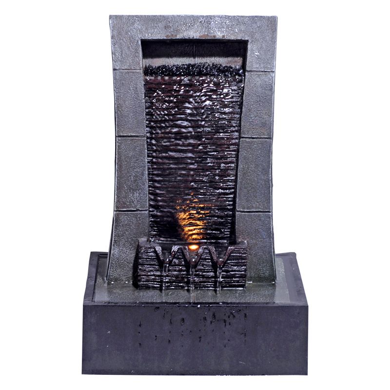 Large Indoor Stone Effect Table Top Illuminated Water Fountain
