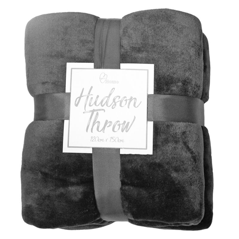 Hudson Throw 125x150 Dark Grey