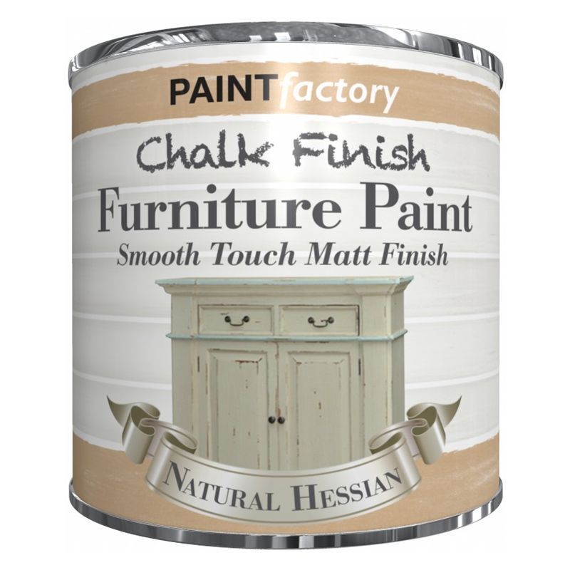 Paint Factory Chalk Finish Furniture Matt Paint 250ml - Hessian Beige