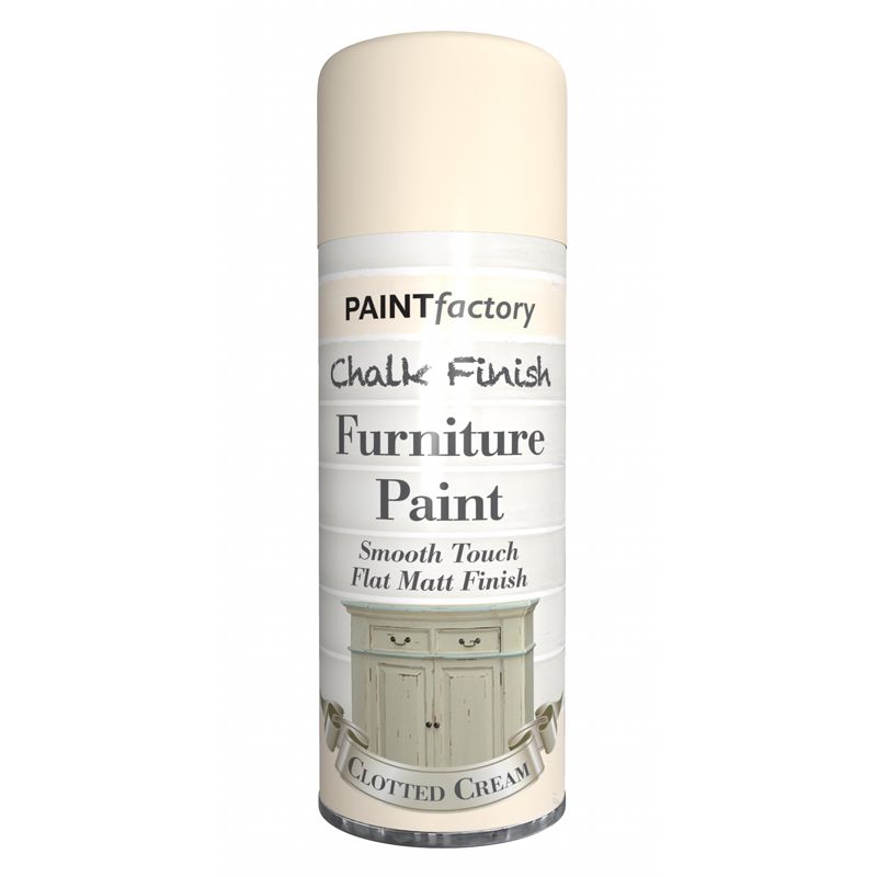 Paint Factory Chalk Finish Furniture Matt Spray Paint 400ml - Clotted Cream