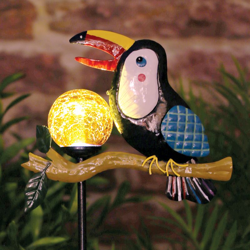 Bright Garden Toucan Macaw Stake Solar Light