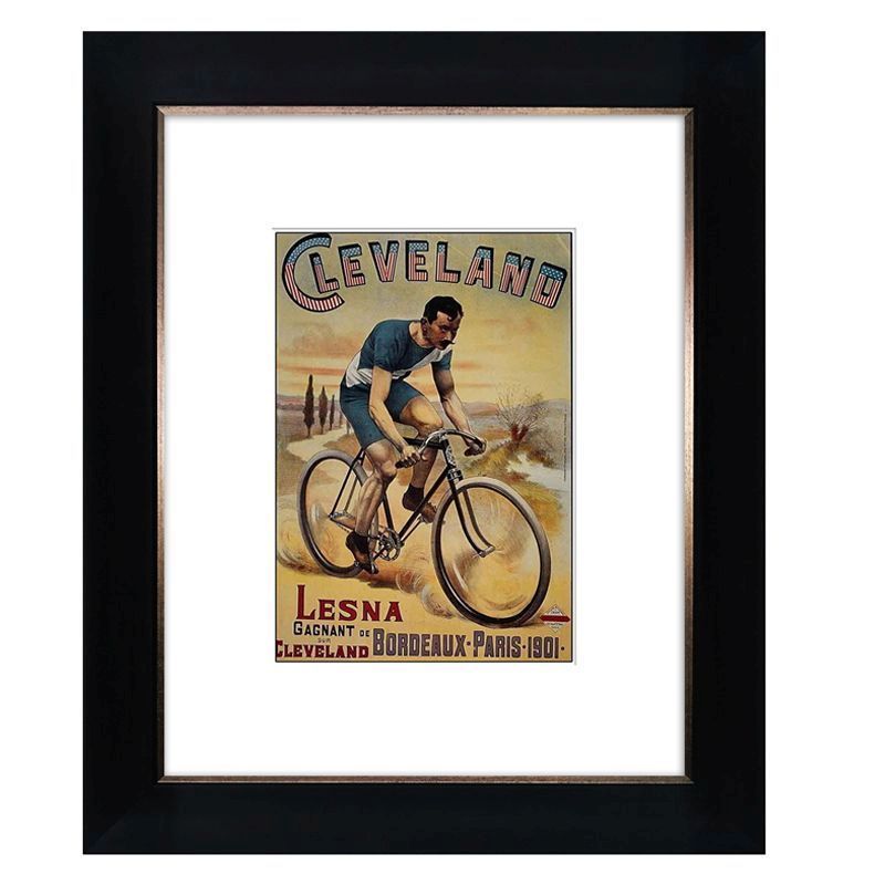 Cycling Cleveland Framed Print Wall Art 10 x 8 Inch