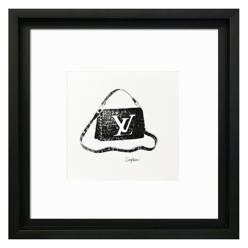 Designer Hand Bags YSL Framed Print Wall Art 10 x 10 Inch