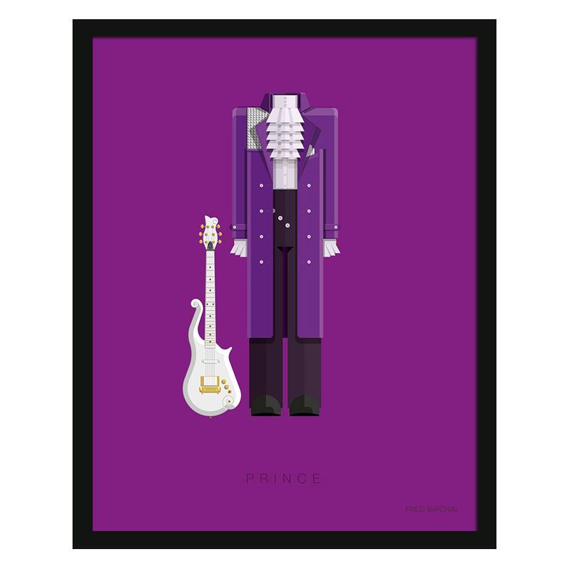 Music Legends Prince Suit Framed Print Wall Art 14 x 11 Inch