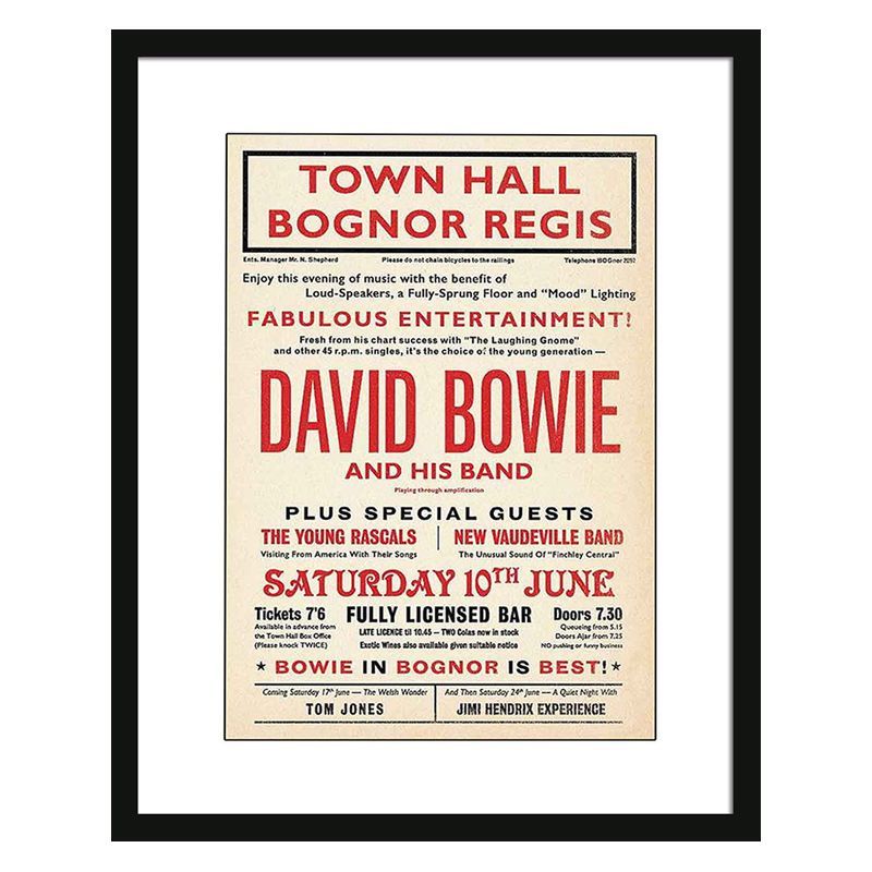 Concert Poster David Bowie Framed Print Wall Art 16 x 12 Inch