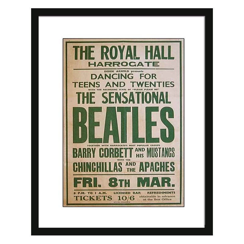Concert Poster Beatles Framed Print Wall Art 16 x 12 Inch
