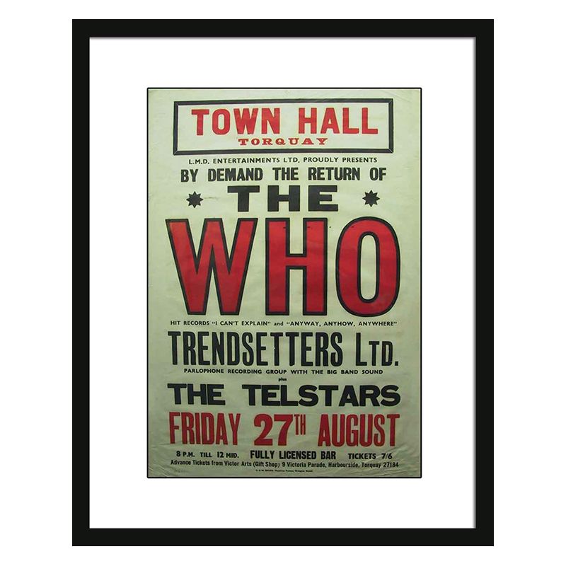 Concert Poster The Who Framed Print Wall Art 16 x 12 Inch